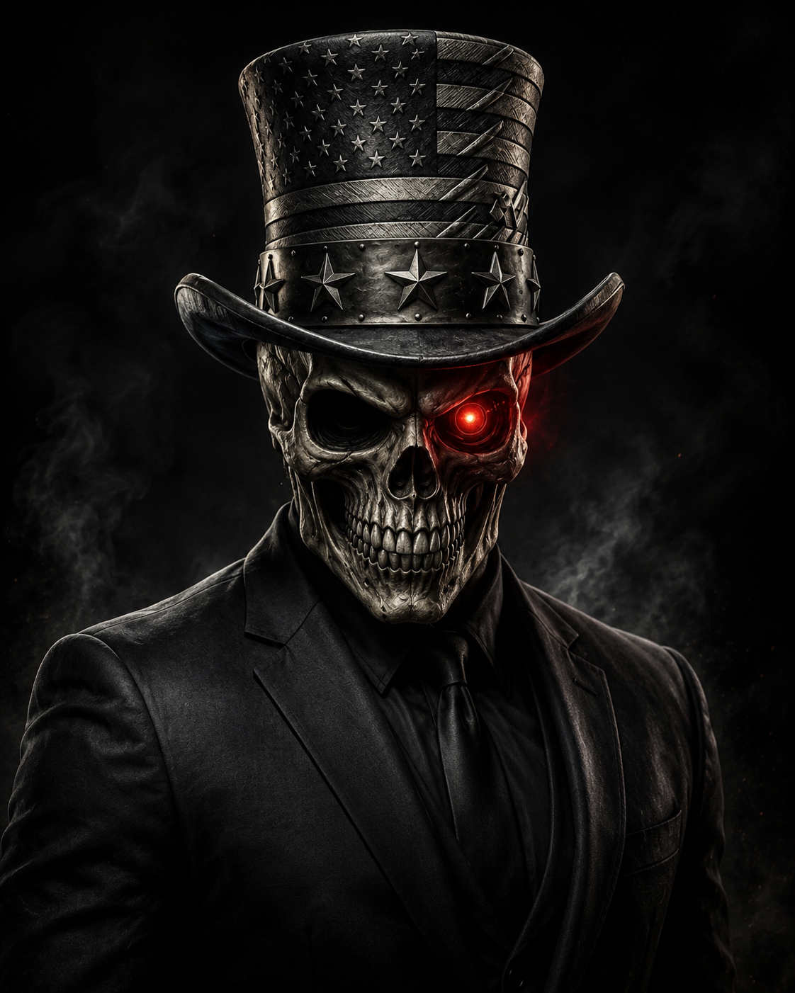 Buster wearing his American flag top hat
